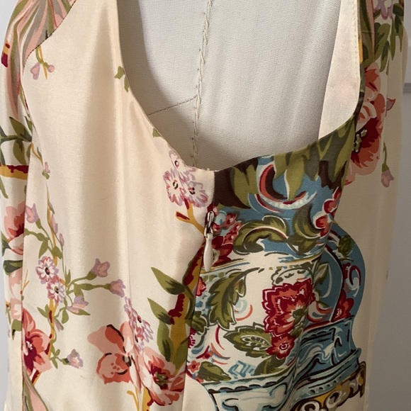 NWT SPENSER JEREMY Silk Chinoiserie Grand Millennial Print Dress Sz 14 - Picture 8 of 16